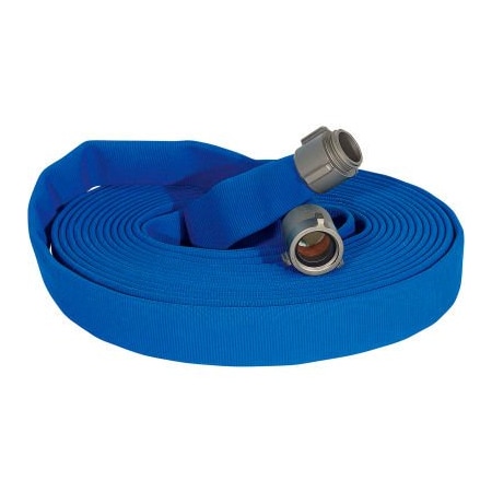Armored Textiles Armored Textiles JAFLINE Double Jacket Fire Hose, 1-1/2" X 50 Ft, 400 PSI, Blue N51H15LNB50N